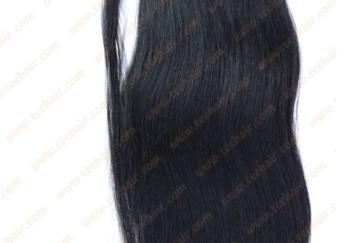 Human ponytail clip in hair extension from 10 inches to 26 inches Thick in straight or wavy / curly wave